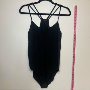 Express Black Strappy Full Coverage Bodysuit